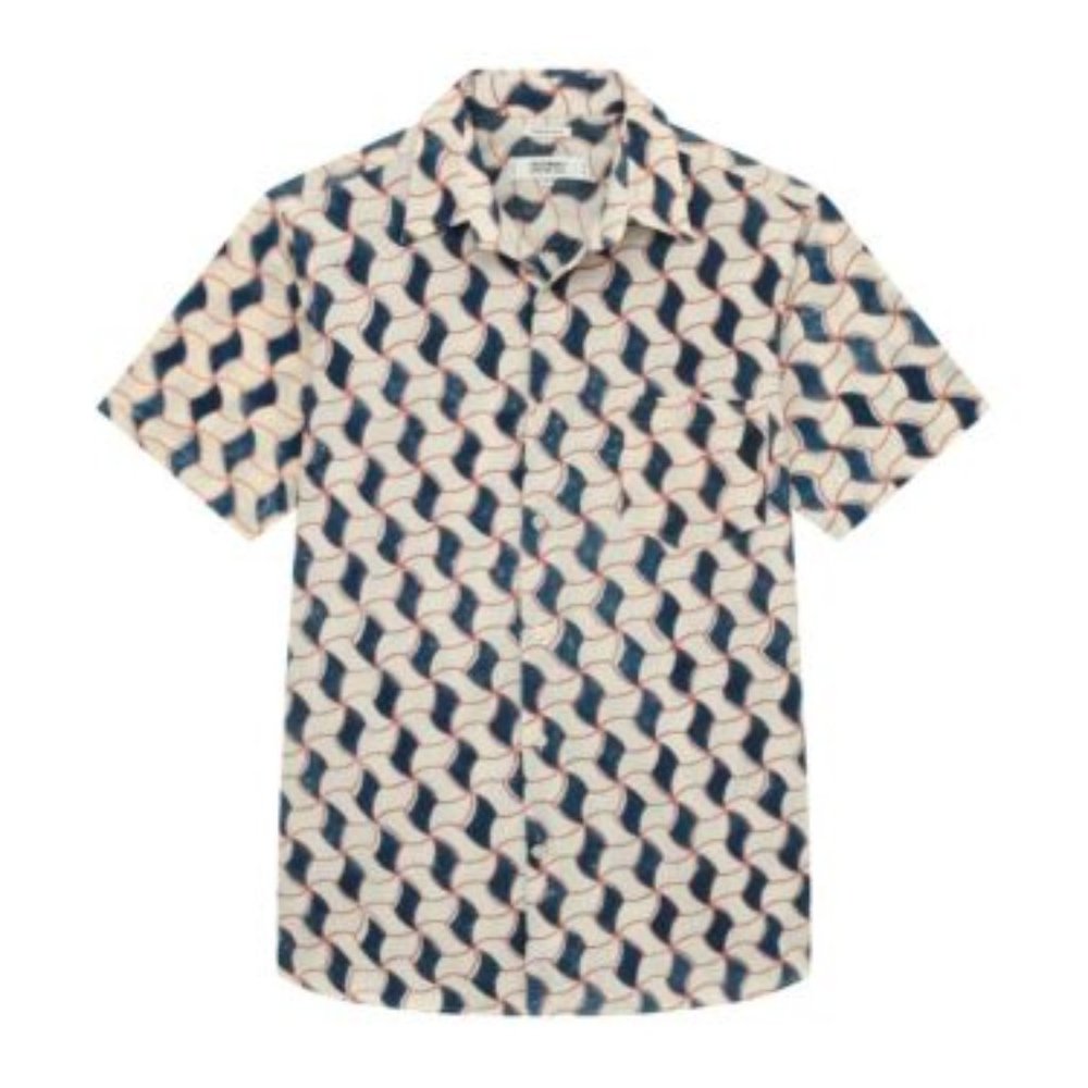 Men Shirt Red Scale Casual Shirt